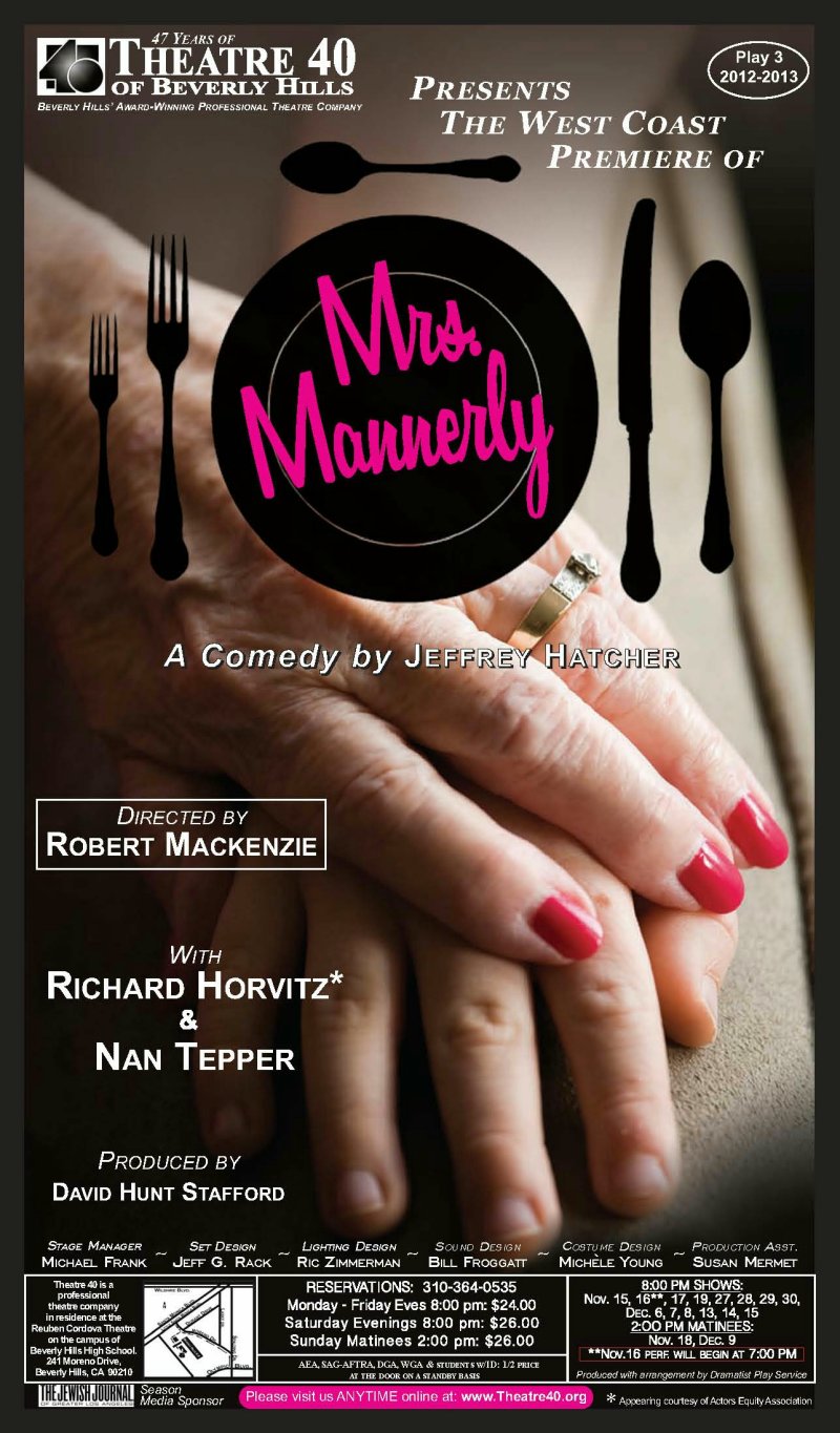 Mrs. Mannerly at Theatre 40