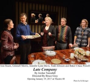 Late Company at Theatre 40 - Ann Hearn, Grinnell Morris, Jennifer Lynn Davis, Todd Johnson and Baker Chase Powell