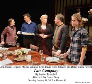 Late Company at Theatre 40 - Ann Hearn, Grinnell Morris, Jennifer Lynn Davis, Todd Johnson and Baker Chase Powell