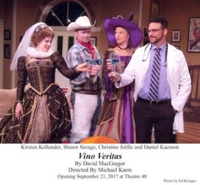 Vino Veritas at Theatre 40 - Kirsten Kollender, Shawn Savage, Christine Joëlle and Daniel Kaemon