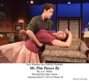 Mr. Pim Passes By at Theatre 40 - Troy Whitaker and Nathalie Rudolph