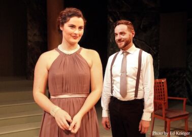 The Last Wife at Theatre 40 - Olivia Saccomanno and Caleb Slavens