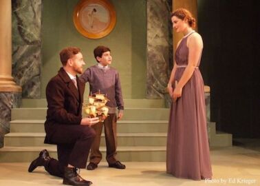 The Last Wife at Theatre 40 - Caleb Slavens, Andrew Grigorian and Olivia Saccomanno