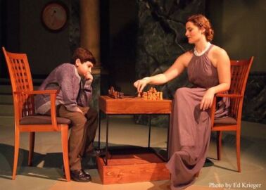The Last Wife at Theatre 40 - Andrew Grigorian and Olivia Saccomanno